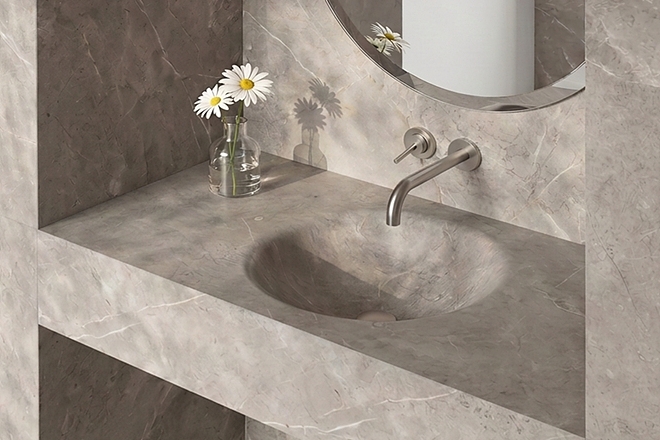 CERAMIC BASIN PALLADIUM GREY 원형