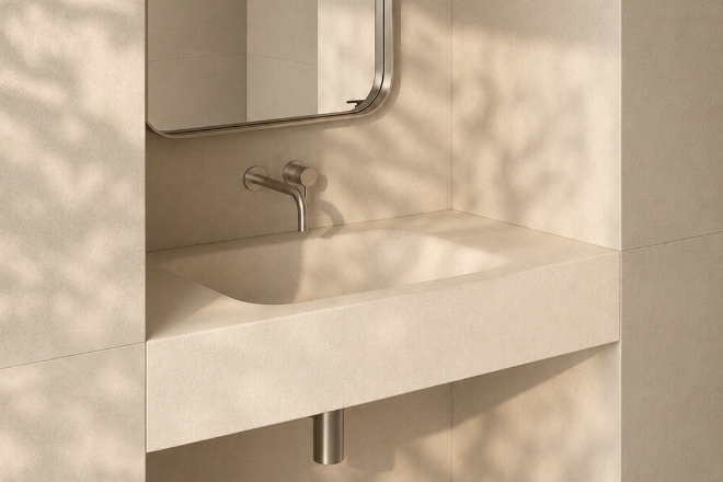 CERAMIC BASIN BALANCE IVORY 사각