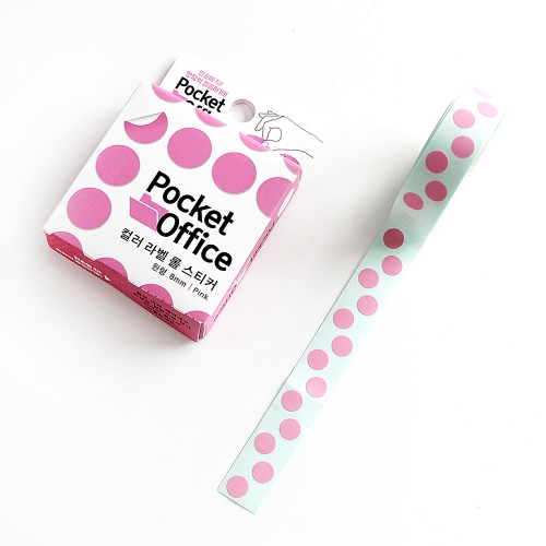 원형롤스티커_MST74 분홍 원형롤스티커_MST74 분홍