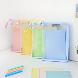 [오아트] A4 반투명 클립 지퍼 파일(4종 택1/학습준비물/서류문서홀더)