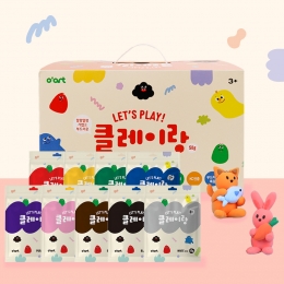 [오아트] 클레이랑 50g 19색 세트(선물패키지/KC인증)