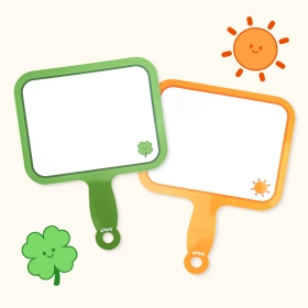 [오아트] 양면 손잡이 화이트보드 2개입(미니칠판/골든벨/KC인증)