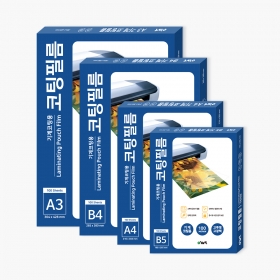 [오아트] 라미네이팅 기계 코팅 필름 100매입(4종 택1/100MIC/투명 접착용지)