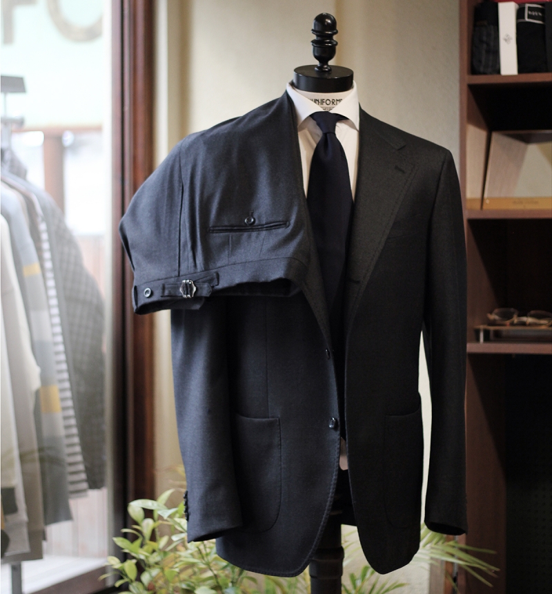 루니포르메 Wool Flannel Charcoal Gray Suit 1인 오더 MTO(Promotion)