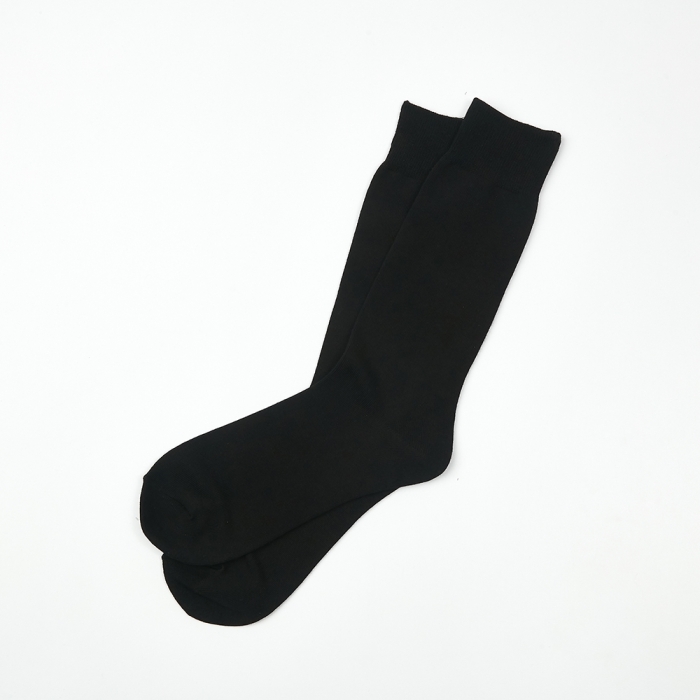 [Enrich] Bamboo Crew Socks - Black Solid