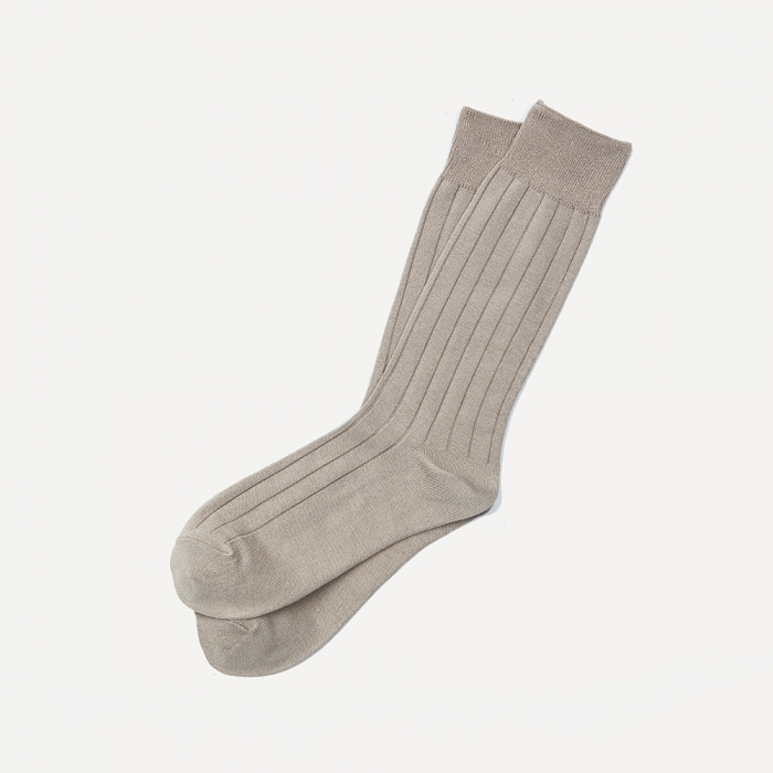 [Enrich] Bamboo Crew Socks - Oatmeal Rib