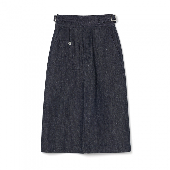 [MONKEYPAW&Co.] WOMEN'S GURKHA SKIRT - NEP DENIM