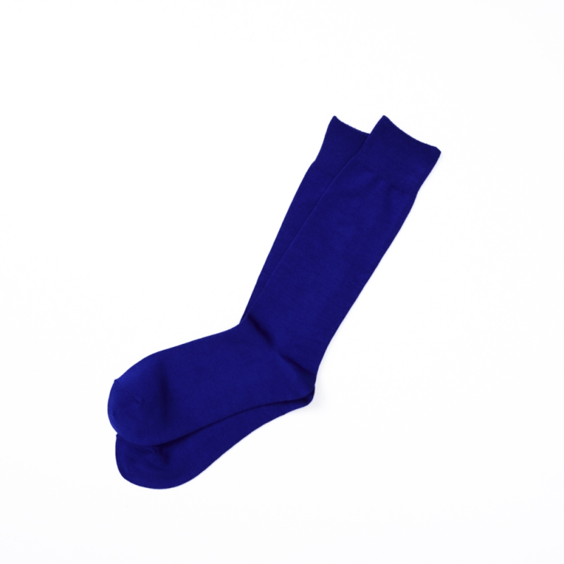 [Enrich] Bamboo Crew Socks - Blue Solid