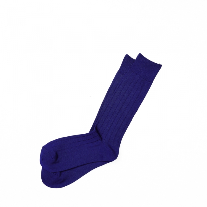 [Enrich] Bamboo Crew Socks - Blue Rib