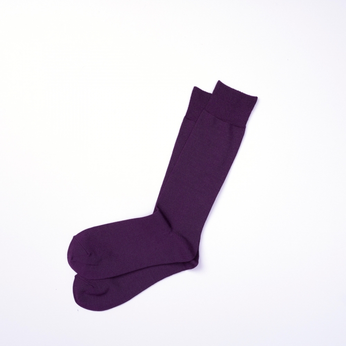 [Enrich] Bamboo Crew Socks - Purple Solid