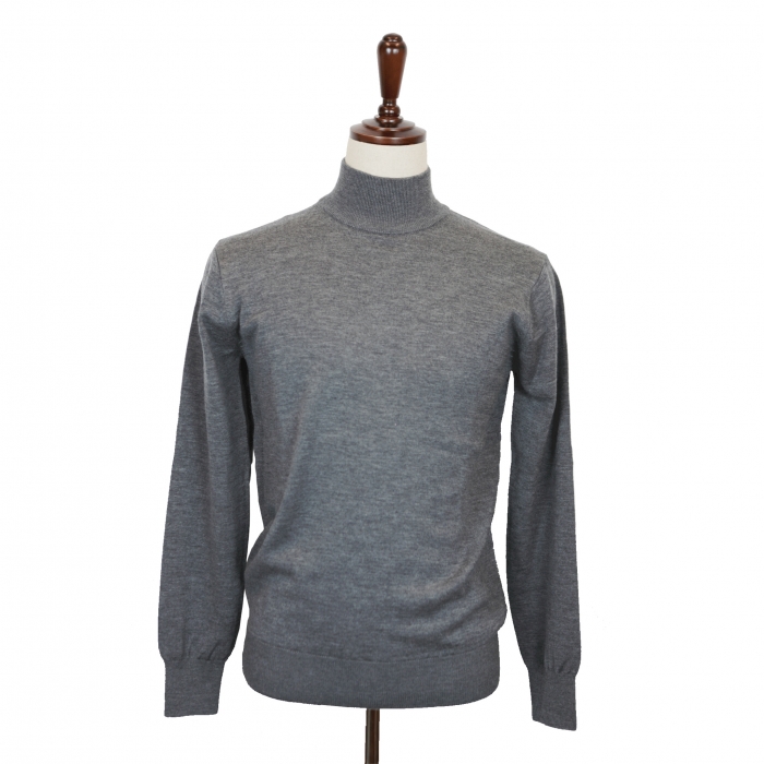 [E.enough] Half Neck Sweater - Grey Goose (Merino wool 100%)