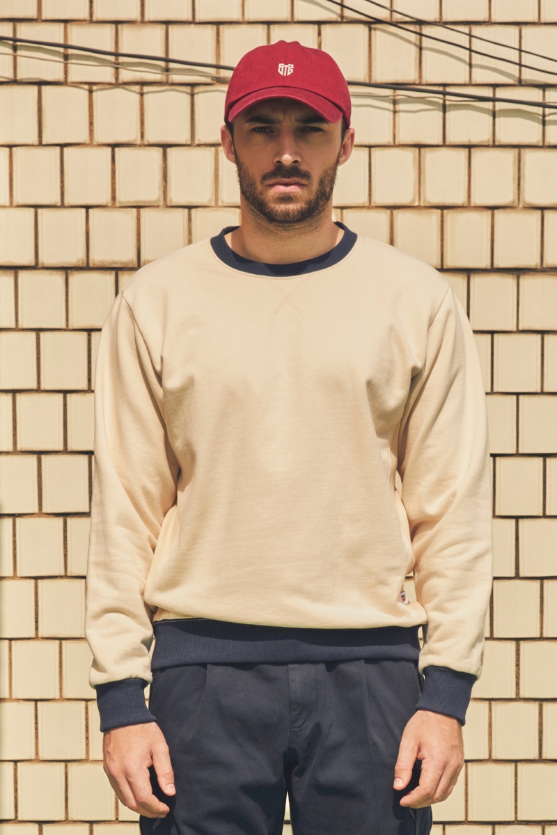[SEGRETO] comfortable coloring sweatshirt(Ivory)