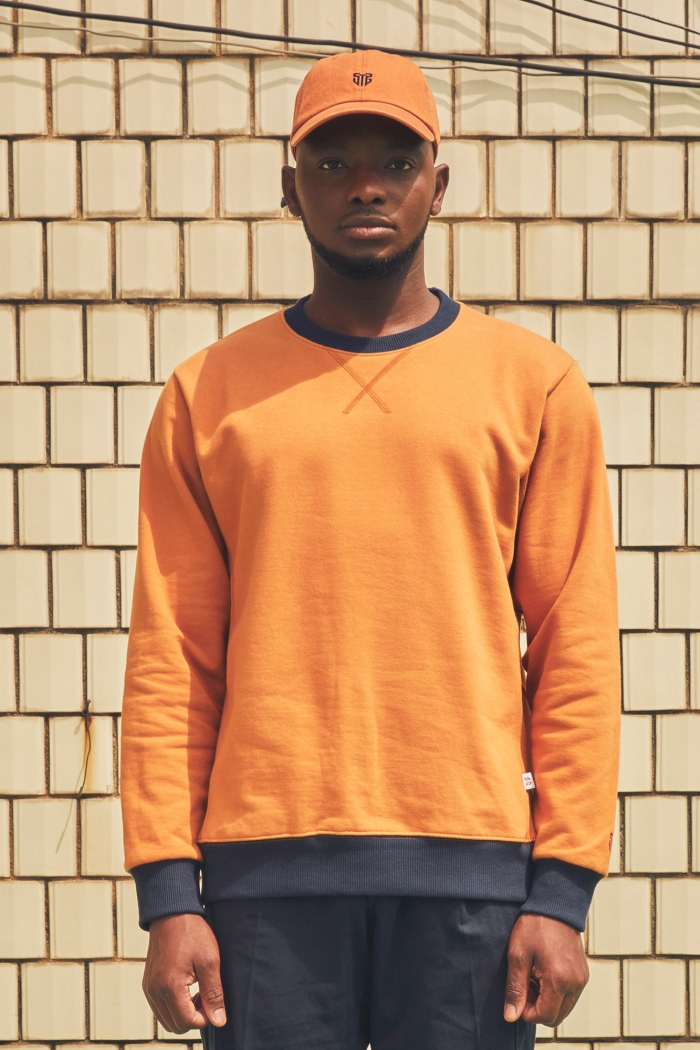 [SEGRETO] comfortable coloring sweatshirt(Orange)