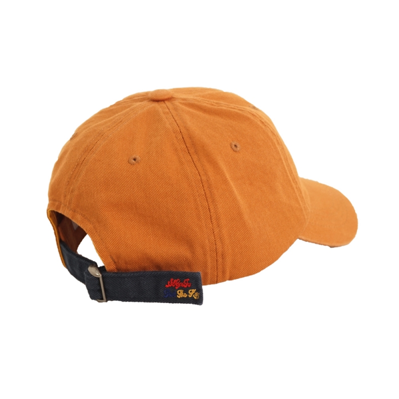 [SEGRETO] comfortable washed color ball cap (Orange)