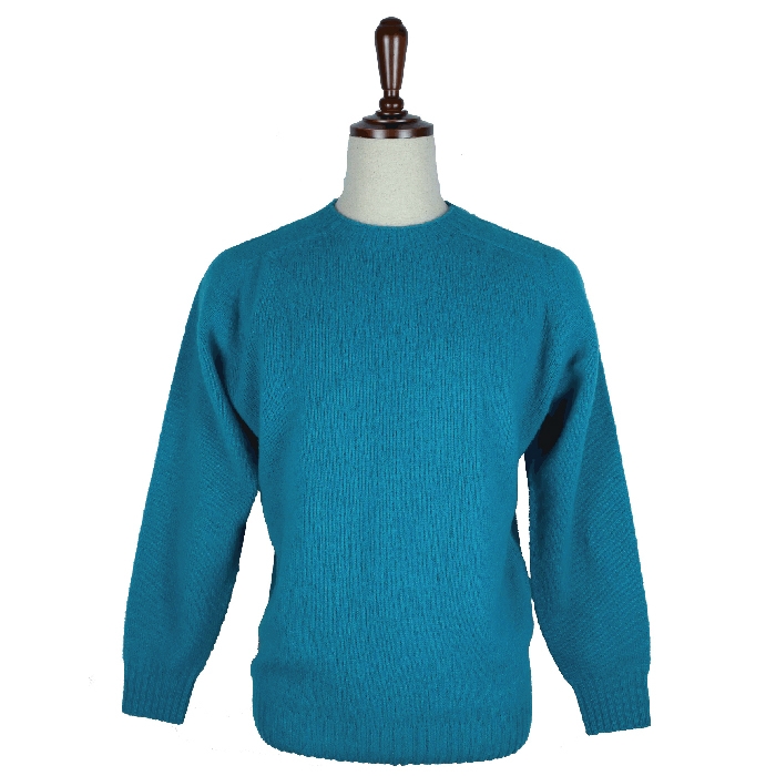[E.enough] Crew Neck Brushed Knit [E-emerald-100% Wool]