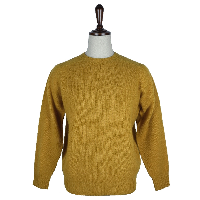 [E.enough] Crew Neck Brushed Knit [E-mustard-100% Wool]