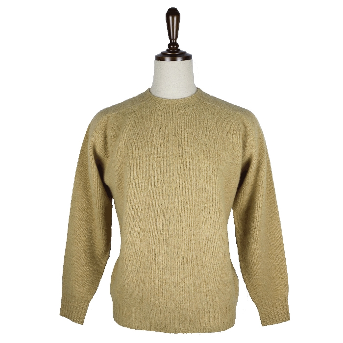 [E.enough] Crew Neck Brushed Knit [E-otmeal-100% Wool]