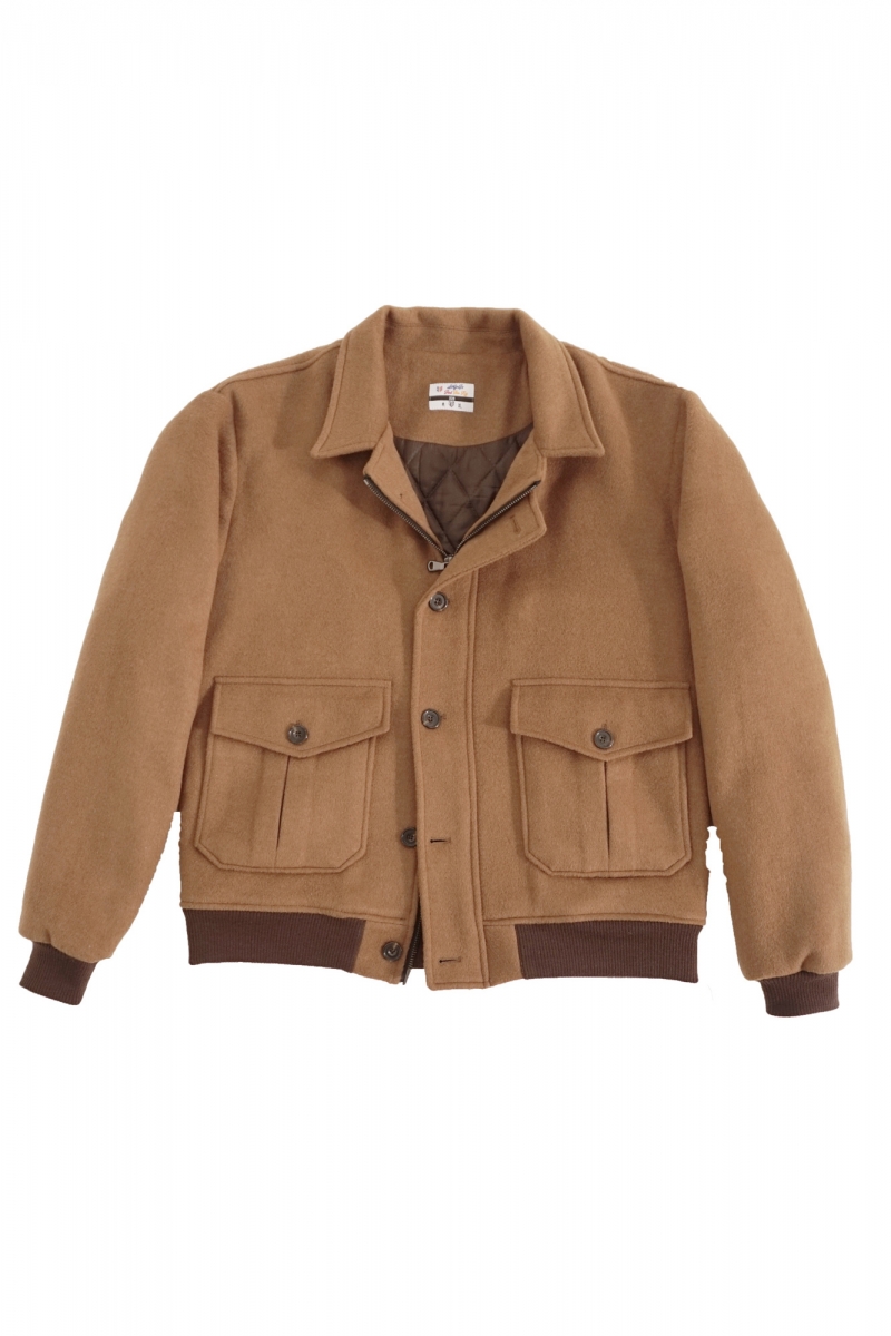 [SEGRETO] Comfortable A-2 Jacket (LIGHT BROWN)