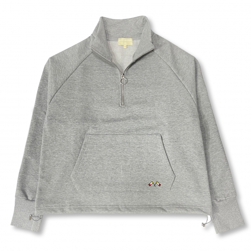 [DEVERRMAN] half zip-up sweatshirt (gray)