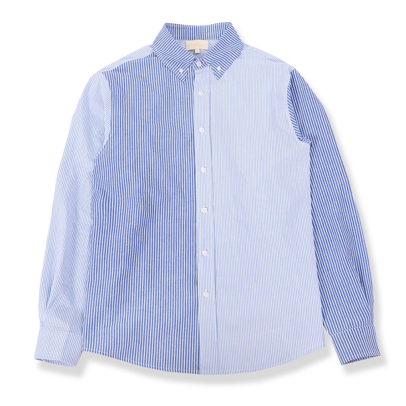 [DEVERRMAN] mix stripe shirt