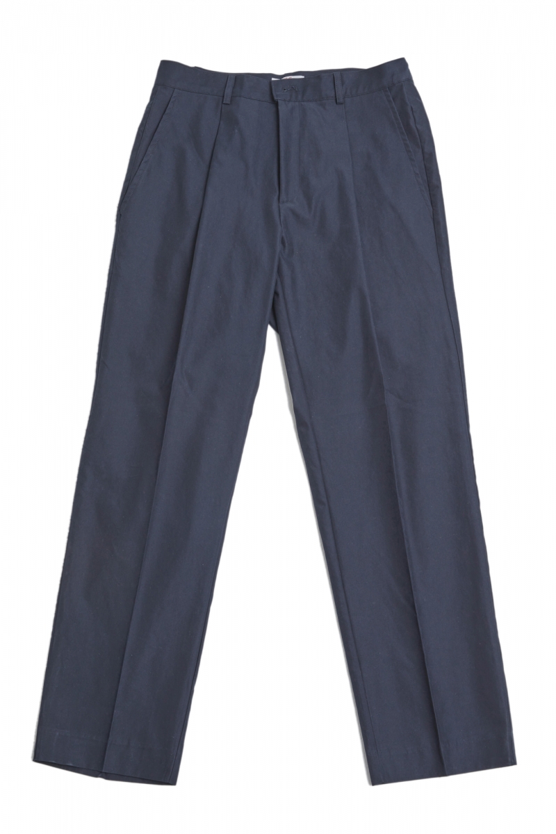 [SEGRETO] soft chino pants(1-pleats) (Navy)