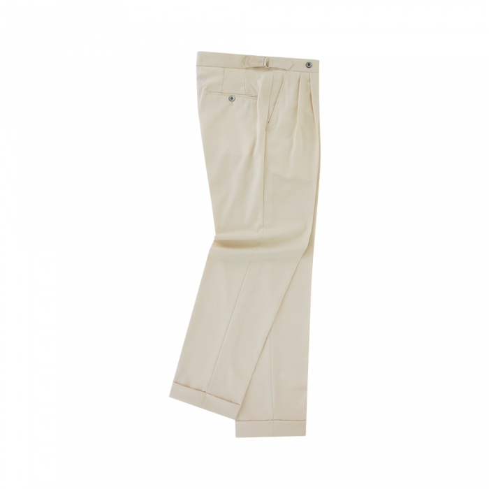 [Bellief] Wool soft adjust 2Pleats Easy Trousers (Sand beige)