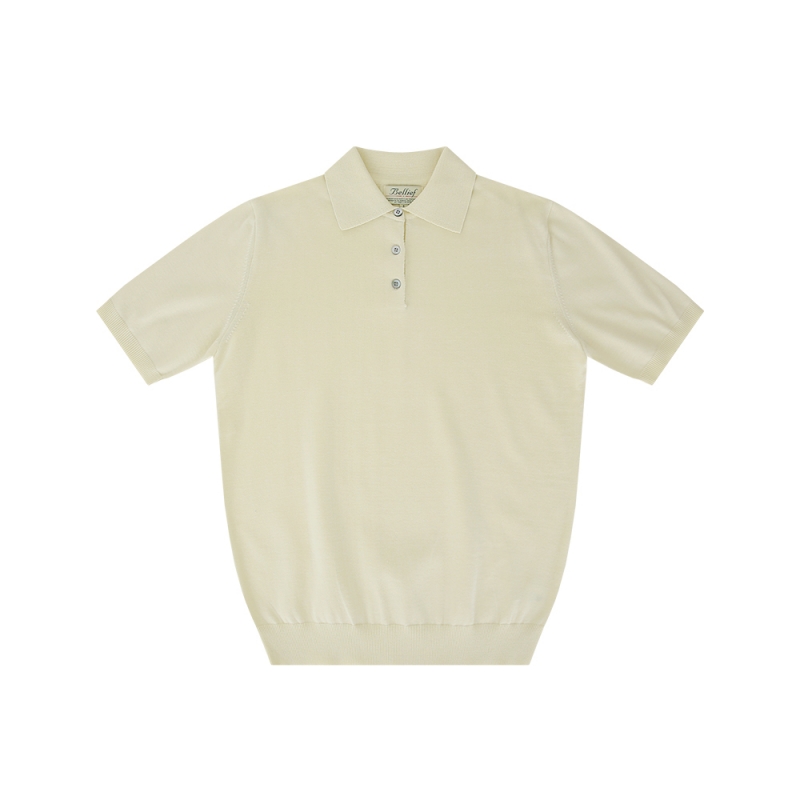 [Bellief] Essential cotton Polo Knit (Ecru)