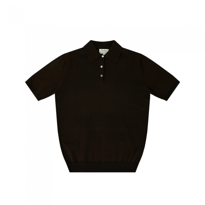 [Bellief] Essential cotton Polo Knit (Brown)