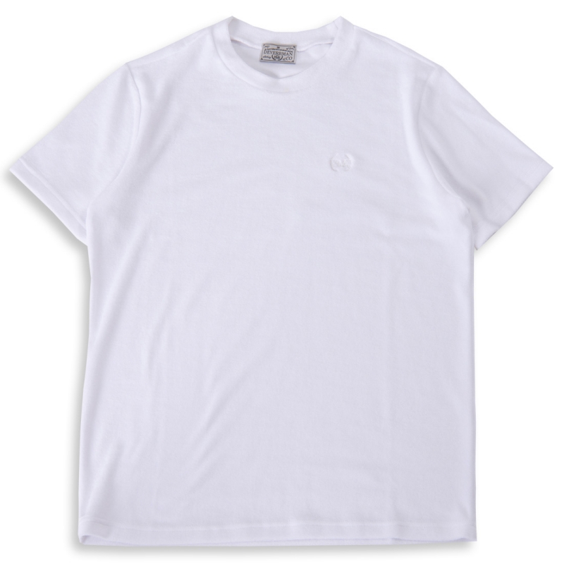 [DEVERRMAN] terry cotton emblem T shirt (white)