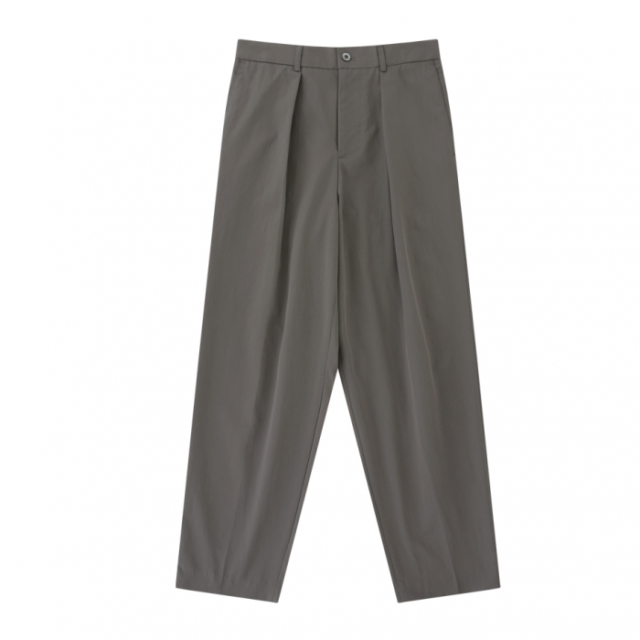 [Bellief] [Easy line] 1Pleats banding chino (cocoa)