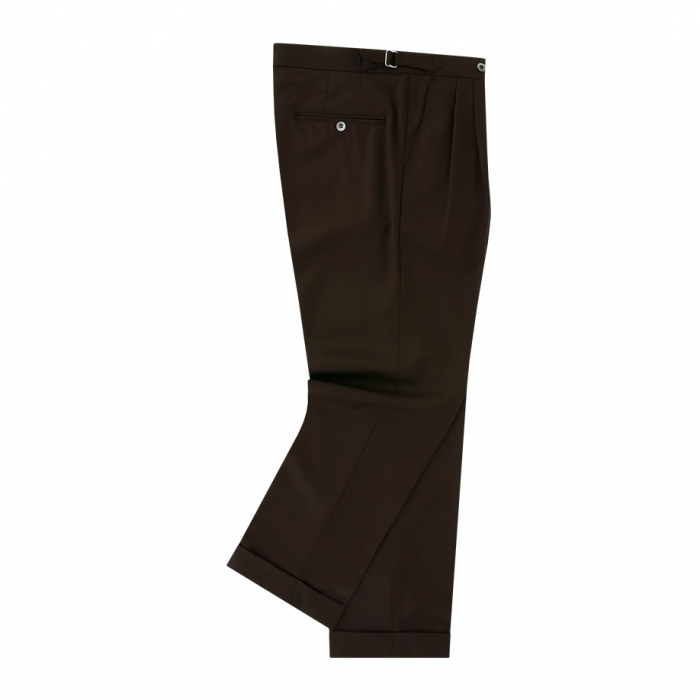 [Bellief] 22FW Wool soft adjust 2Pleats Easy Trousers (Brown)
