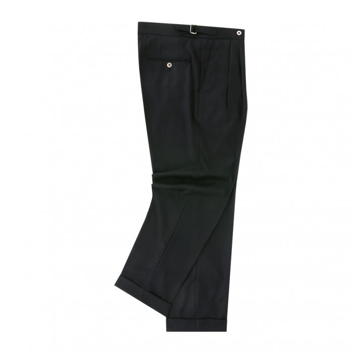 [Bellief] [Easy line] Two tuck Easy Trousers (Black)