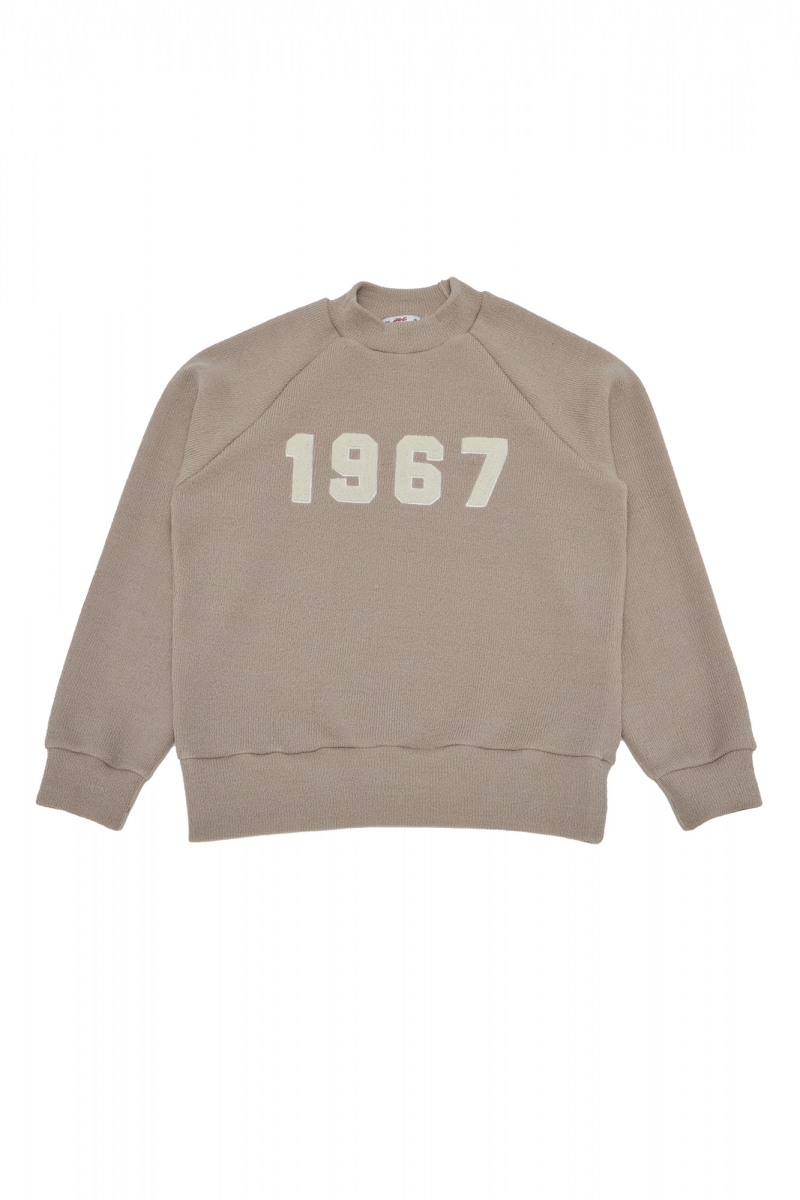 [SEGRETO] 1967 RAGLAN KNIT (half-neck) beige white