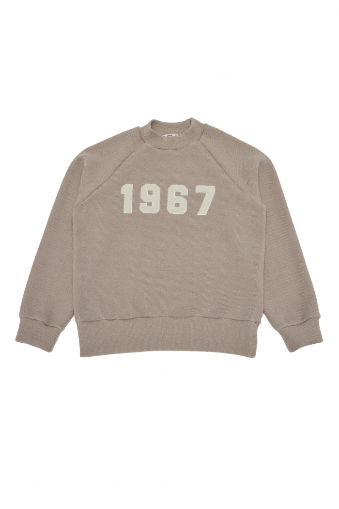 [SEGRETO] 1967 RAGLAN KNIT (half-neck) beige white