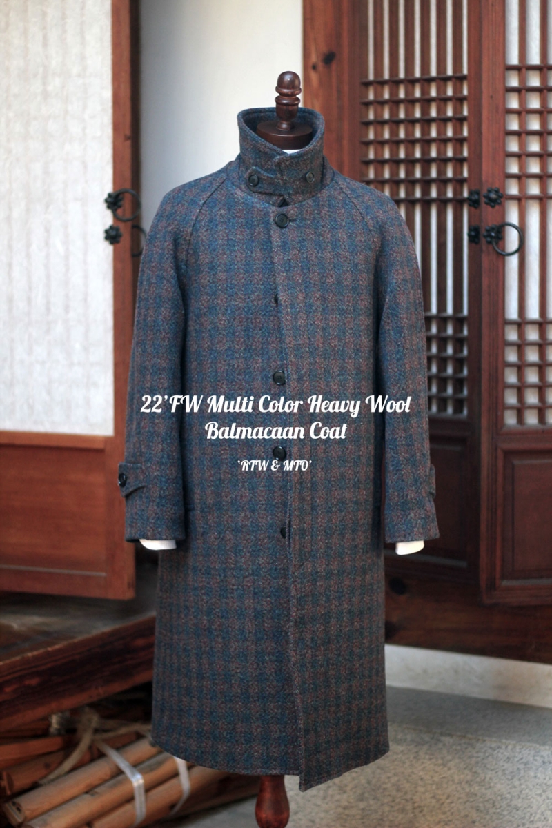 루니포르메 22FW 'Multi Color Heavy Wool Balmacaan Coat' - RTW & MTO