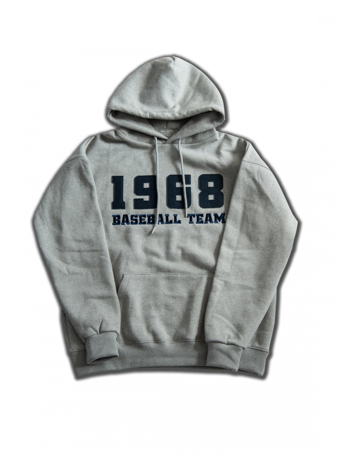 [DEVERRMAN] baseball team hoodie (melange grey)