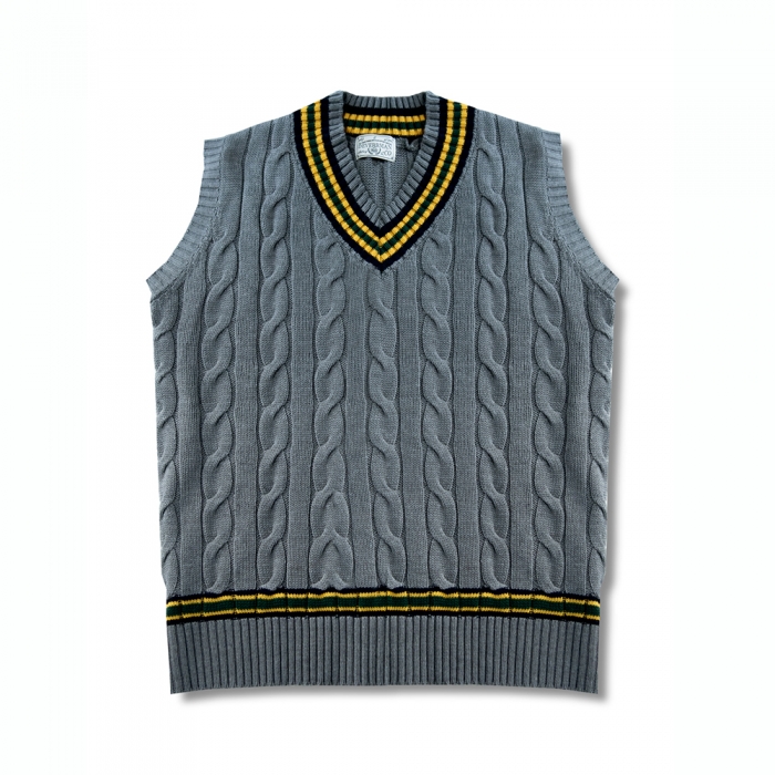 [DEVERRMAN] cricket knit vest (gray)
