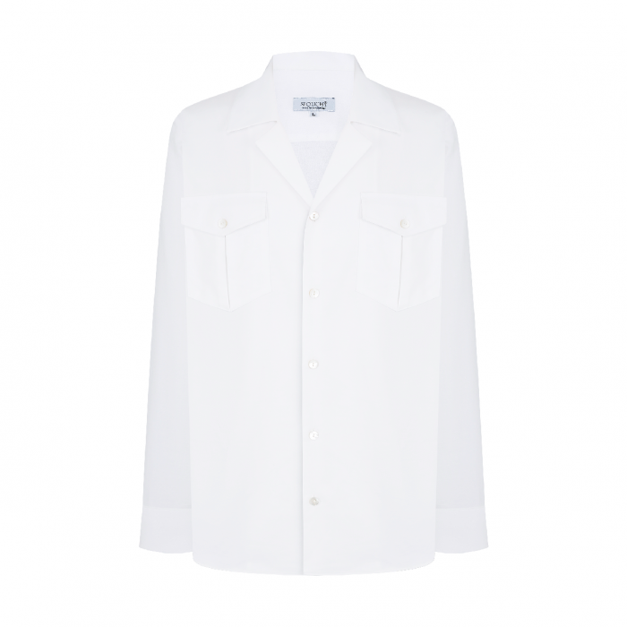 [SLOUCHY] Oxford Safari Shirts (White)