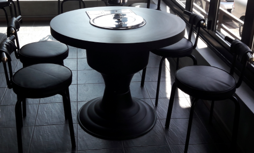 장구 부탄 화로 테이블