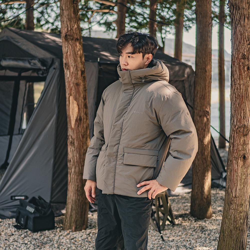 시티캠퍼 후드 헤비 다운 자켓 Dark Khaki