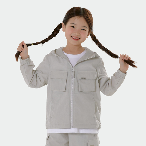 키즈 루트 아웃포켓 바람막이 Light Beige