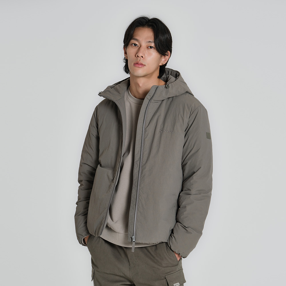 경량 후드 다운 자켓 Dark Khaki