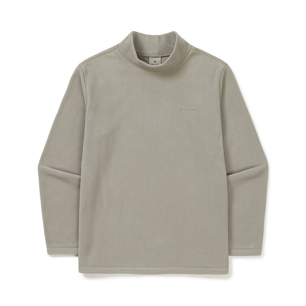 폴라텍100 모크넥 티셔츠 Beige Gray