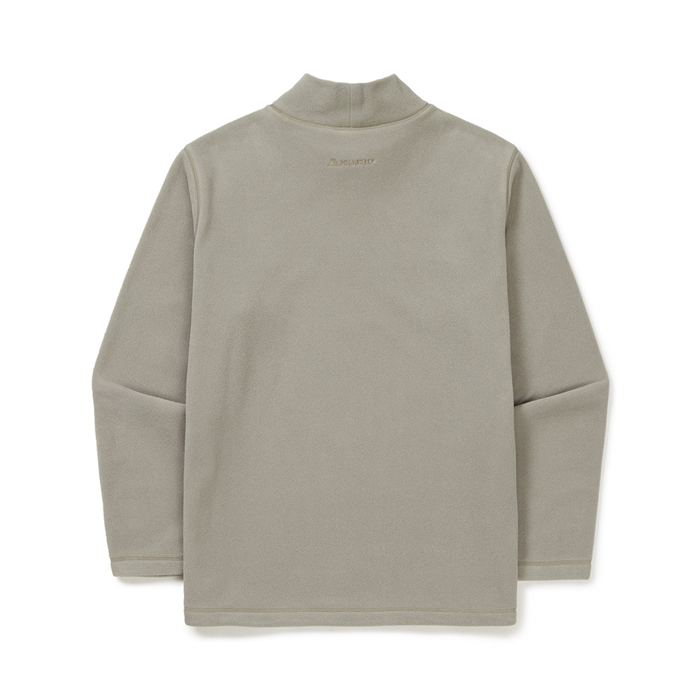 폴라텍100 모크넥 티셔츠 Beige Gray