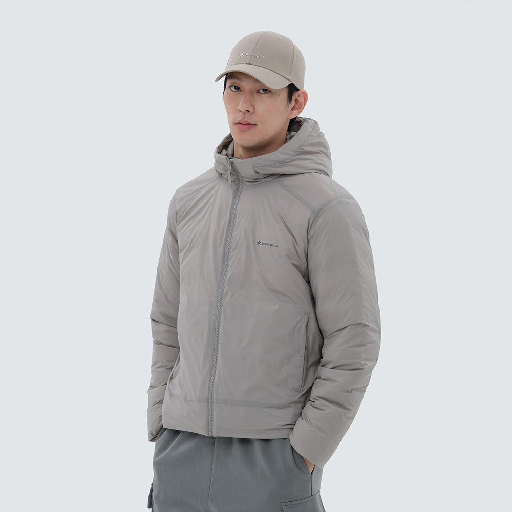 랜드프로 후드 구스 다운 자켓 Beige Gray