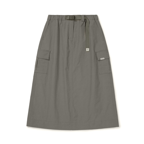 클랜드 여성 우븐 조디악 카고 스커트 Dark Khaki