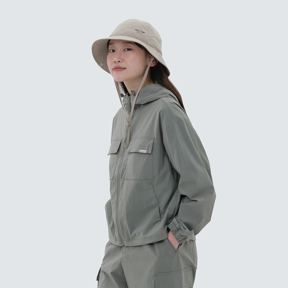 루트 여성 포켓 바람막이 Light Khaki