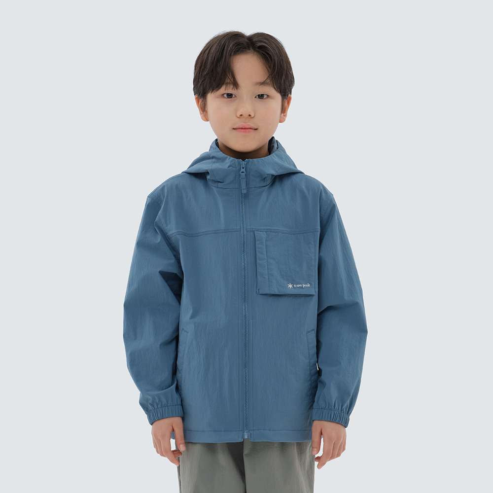 키즈 루트 아웃포켓 바람막이 Mid Blue