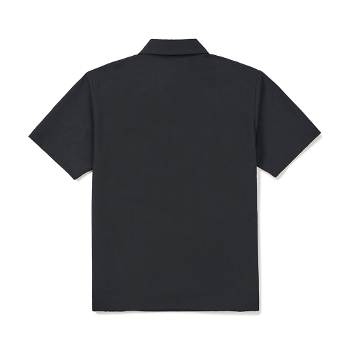 클래식 우븐 반팔 폴로 티셔츠 Dark Charcoal