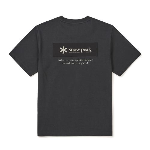 에어로쿨 우븐 패치 반팔 티셔츠 Dark Charcoal